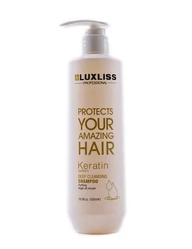 Шампунь очищуючий кератином LuxLiss Keratin Deep cleansing Shampoo 500 мл
