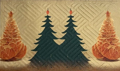 Новогодний коврик в коридор "New Year" 45см*75см на резиновой основе 602-163