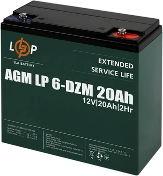 Тяговий свинцево-кислотний акумулятор LogicPower LP 6-DZM-20 Ah (LP5438)