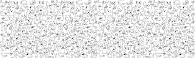 Обои-раскраски Веселые Коты 60*200 C-200001