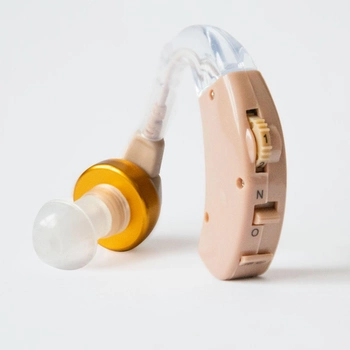 Апарат для слуху Axon слуховий апарат завушний підсилювач слуху бежевий F-136