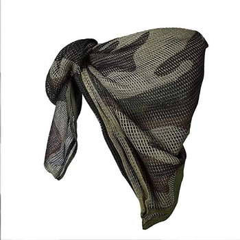 Камуфляжная сетка-шарф LOOGU из тактической сетчатой ​​сетки для военных зеленый