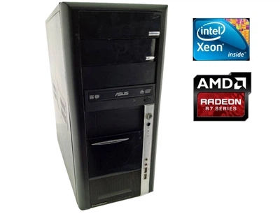 Игровой ПК Intel Xeon W3520 (4 (8) ядра по 2.66 - 2.93 GHz) / 12 GB DDR3 / 240 GB SSD + 500 GB HDD / AMD Radeon R7 360, 2 GB GDDR5, 128-bit / DVD-RW / 500W б/у