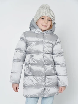Дитяче зимове пальто для дівчинки Minoti 12COAT 3 37620KID 86-92 см Срібне (5059030967253)