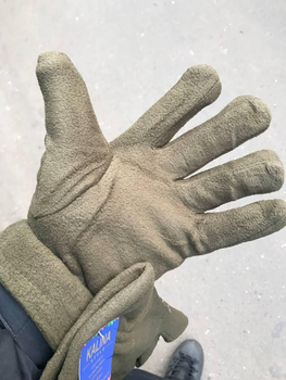 Рукавички зимові флісові пальцеві Койот розмір універсальний тактичні рукавички зимові