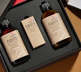 Подарункова коробка-бокс Nashi Argan для всех типов волос 200ml/200ml/30ml