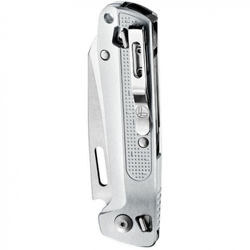 Складной нож мультиинструмент Leatherman 832663 Free K4x 9 функций 115 мм silver