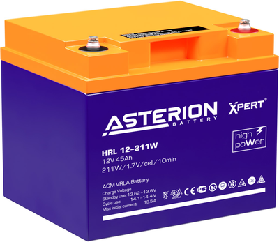 Аккумуляторная батарея Asterion HRL 12-211 W Xpert 12V-45Ah