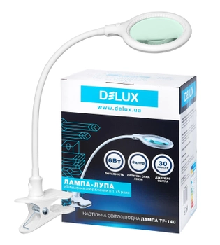 Настільна світлодіодна лампа DELUX TF-140 3D 6 Вт з лупою (90015717)