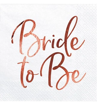 Бумажные салфетки "Bride to be" (20 шт.), Польша, размер - 33х33 см.