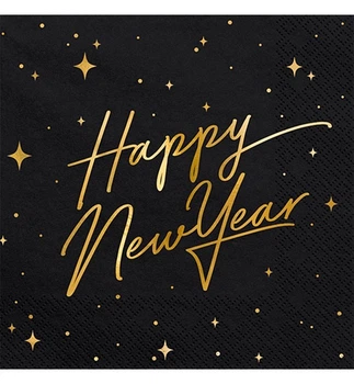 Бумажные салфетки "Happy New Year" (20 шт.), Польша, размер - 33х33 см.