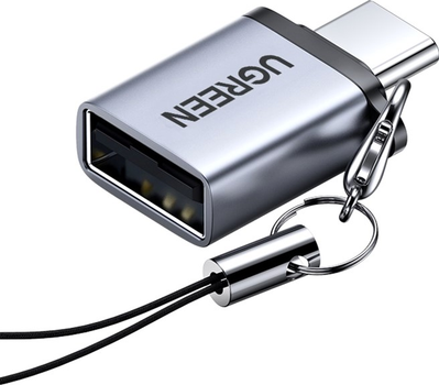 Адаптер Ugreen US270 USB Type-C 3.1 to USB 3.0 Adapter Cable with Lanyard Space Gray (50283)