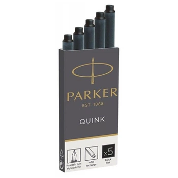 Картриджі Quink для пір'яних ручок Parker Чорні 11 410BK