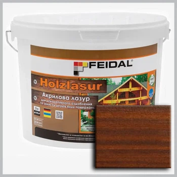 Акриловая лазурь Holzlasur Feidal (орех) 9л