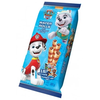 Вафельні трубочки Paw Patrol з какао 150 г