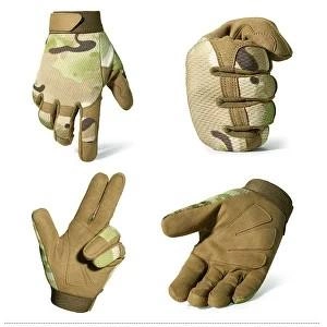 Рукавички чоловічі тактичні Tactical Gloves військові мультикам розмір XL