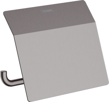 Тримач туалетного паперу hansgrohe AddStoris 41753340 з кришкою, чорний матовий хром