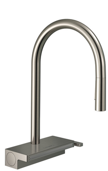 Смеситель для кухни Hansgrohe Aquno Select М81 170 3jet с выдвижным изливом Sbox 73831800 Stainless Steel
