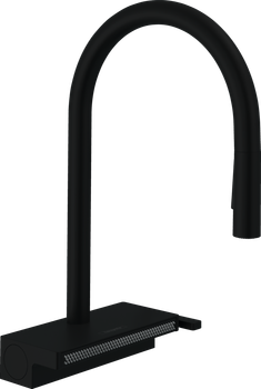 Смеситель для кухни Hansgrohe Aquno Select M81 170 3jet с выдвижным изливом Sbox 73831670 Black Matt