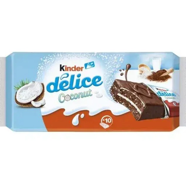 Бисквитное пироженое Kinder Delice Coconut с вкуснейшей начинкой из молока и какао 10 шт 370 г