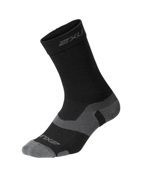 Термо-компрессионные спортивные носки 2XU, Vectr Merino Light Cushion Crew, S (35-38), черный/титановый