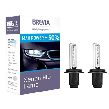 Ксеноновые лампы BREVIA H7 автолампы 5500K Max Power +50% 35 Вт 85 В (12750MP)