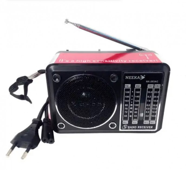 Радиоприёмник колонка с радио Neeka NK-203RB X-Bass Red/Красный
