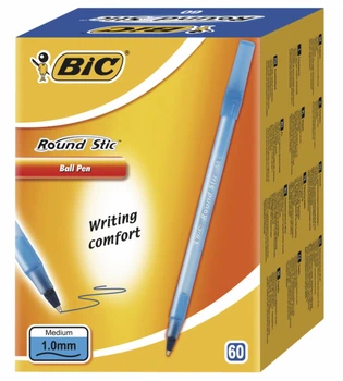 Ручка Bic Round Stic 1 мм синій, без ШК bc89324