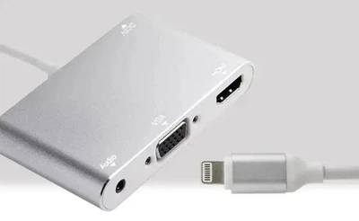 Перехідник адаптер з телевізора до айфону Apple Lightning Iphone 5,6, 7,8,10 і iPad HDMI. MHL