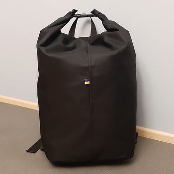 Рюкзак для речей із прогумованного оксфорду, речовий тактичний мішок на 45 літрів Melgo чорний