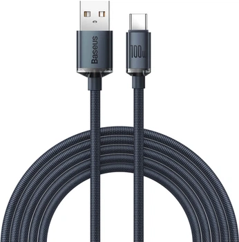 Kabel Baseus Crystal Shine Series Fast Charging Data Cable USB to Type-C 100 W 2 m Black (CAJY000501)