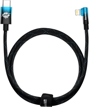 Кабель Baseus MVP 2 Elbow-shaped Fast Charging Data Cable Type-C to iP 20W 1 м Black/Blue (CAVP000221)