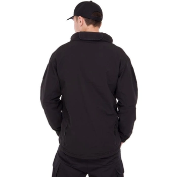Флісова куртка тактична чоловіча військова Куртка на флісі з капюшоном TACTICAL Чорний (5707) XL