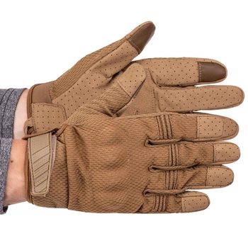Міцні тактичні рукавички із закритими пальцями Рукавички для військових TACTICAL Хакі (BC-8816) XL