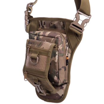 Компактная тактическая военная сумка на пояс через плечо SILVER KNIGHT 30 x 25 x 6,5 см Камуфляж (Y-176)