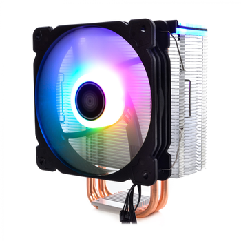 Процессорный кулер QUBE QB-OL1400 (92mm/4pin/900-2300RPM/30.5dBA/4 тепл. трубки/3pin 5V ARGB)