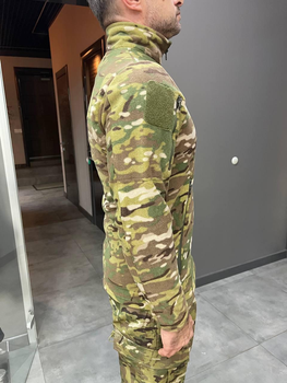 Армійська Кофта флісова Special, тепла, розмір XXL, Мультикам, шеврони та кишені на рукавах