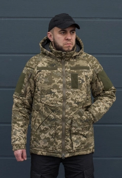 Куртка зимняя тактическая на молнии с капюшоном XXXL gaubica pixel