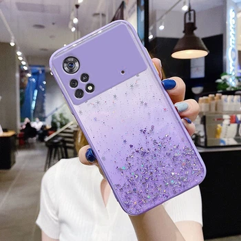 Чохол Stardust з кольоровими бортиками для Xiaomi Poco X4 Pro 5G Фіолетовий