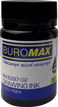 Тушь Buromax 50 мл Черная (BM.8397-02)