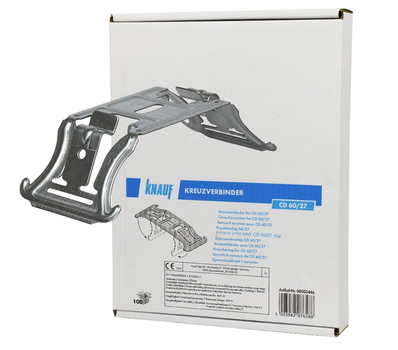 Зєднювач дворівневий Knauf для CD60 Kreuzverbinder 100шт