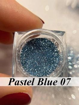 Глиттер песок &nbsp;для &nbsp;дизайна ногтей светло голубой (Pastel Blue № 07)