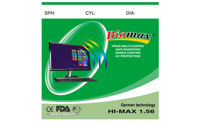 Полімерна астигматична комп'ютерна лінза HMC+EMI. Ind. 1,56 Ø70-65 (SPH +0.25 +4.0 / CYL +2.25 +4.0)