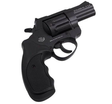 Револьвер під патрон Флобера 4 мм. Stalker 2,5" Black (сталевий барабан)