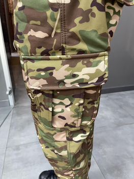 Брюки тактические софтшелл с флисом Special, размер L, Мультикам, утепленные брюки для военных
