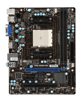 Материнская плата Socket FM2+ MSI A55M-E33 ( MS-7721 ) c HDMI Видео ( sFM2+/ FM2 , DDR3, AMD A55, PCI-Ex16 ) Б/У