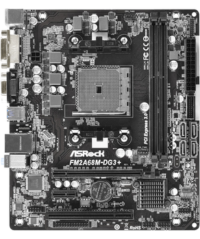 Материнская плата Socket FM2+ ASRock FM2A68M-DG3+ с USB 3.0 ( sFM2 / FM2+, DDR3, AMD A68H, PCI-Ex16 ) Б/У