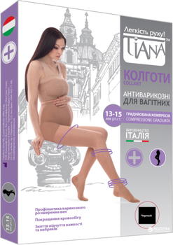 Колготки для беременных Tiana 820 антиварикозные 70 Den 5 р Черные (4820192750394)