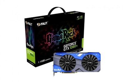 Видеокарта Palit GeForce GTX 1080 Ti GameRock 11 GB GDDR5X (352 bit) (1632/11000) (DisplayPort , DVI , HDMI) (NEB108TT15LC-1020G) Б/У