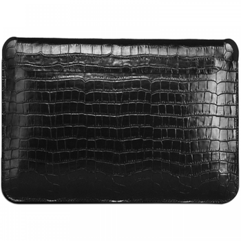 Кожанный чехол WIWU Skin Croco Geniunie Leather Sleeve Series for MacBook 14" [2021], Black